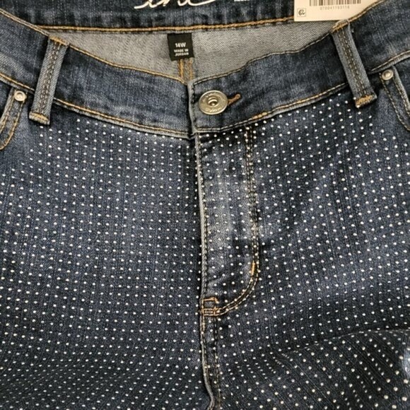 Inc Embellished Skinny Tapered Leg Ankle Jean 14W - Picture 14 of 14